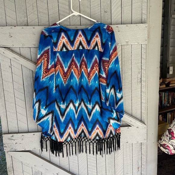 New Directions Colorful Kimono size S - Picture 5 of 5